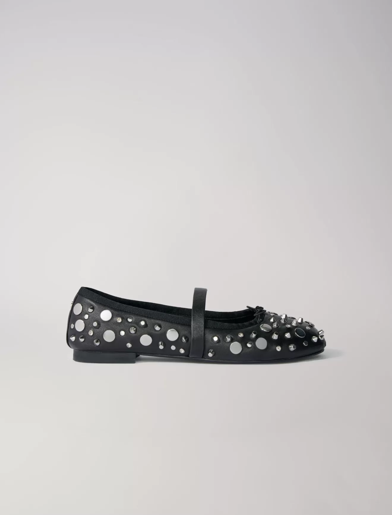 Ballerines à studs argentés-Maje Outlet