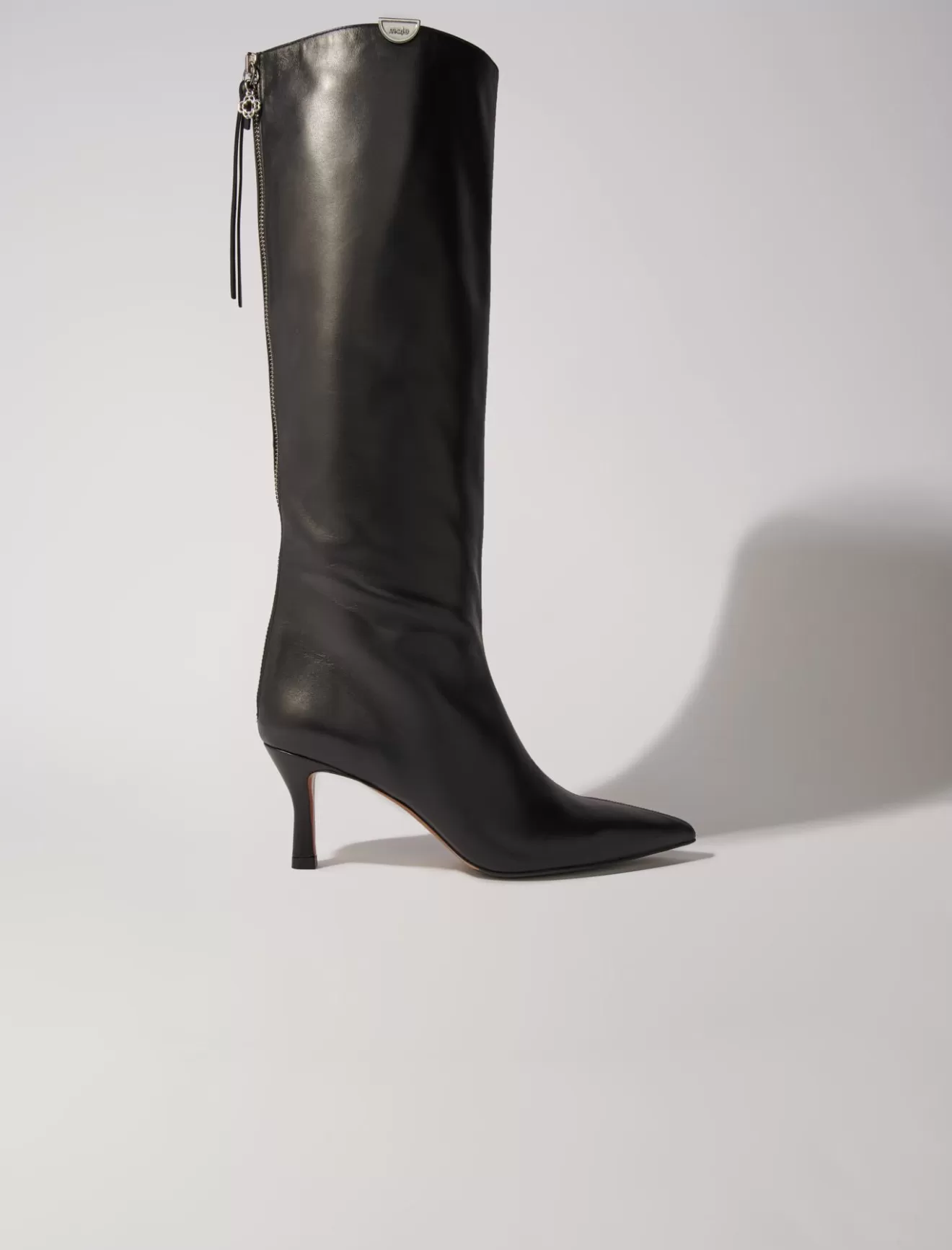 Bottes en cuir à bouts pointus-Maje Flash Sale