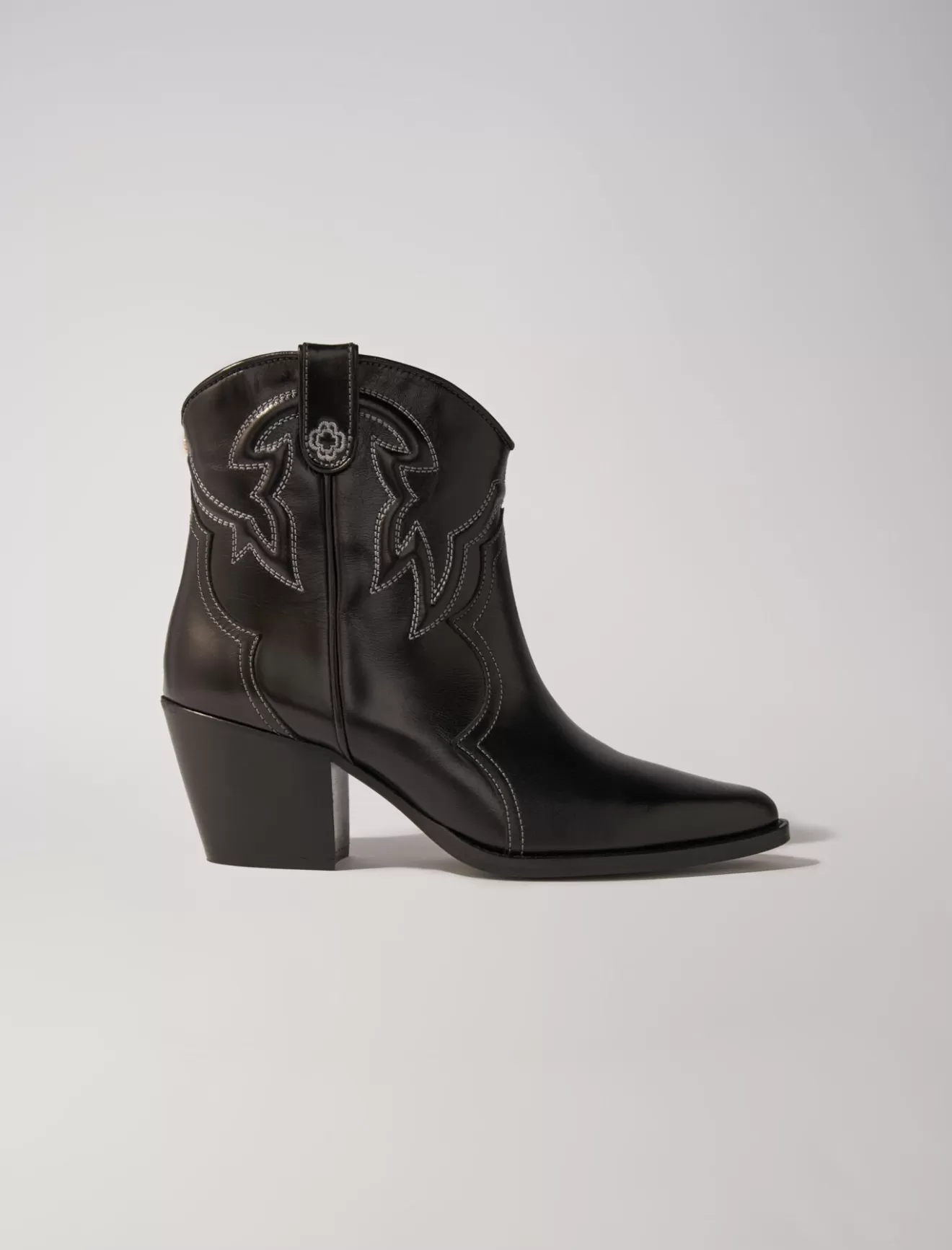 Bottines santiags en cuir-Maje Clearance