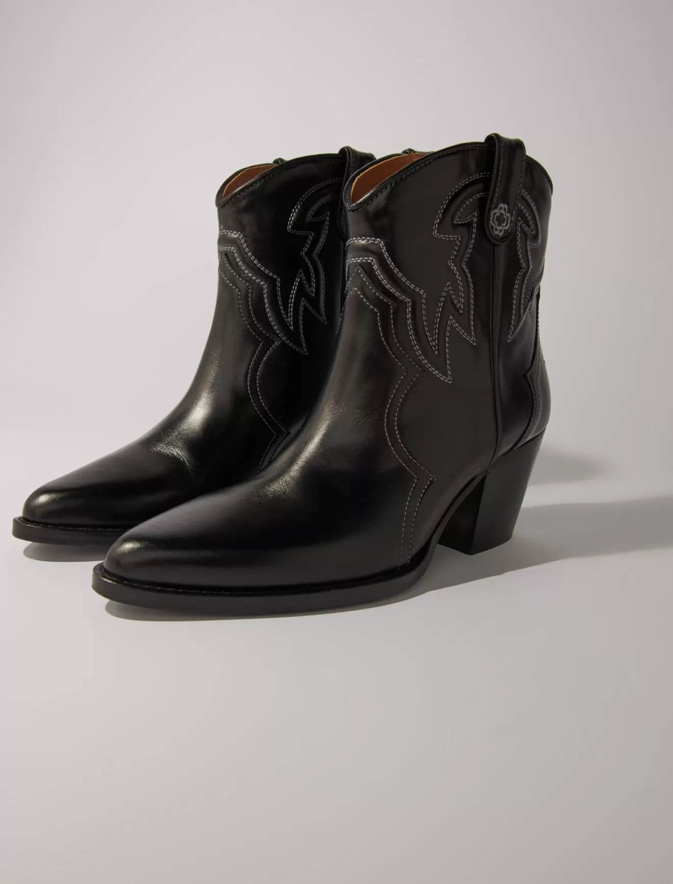 Bottines santiags en cuir-Maje Clearance