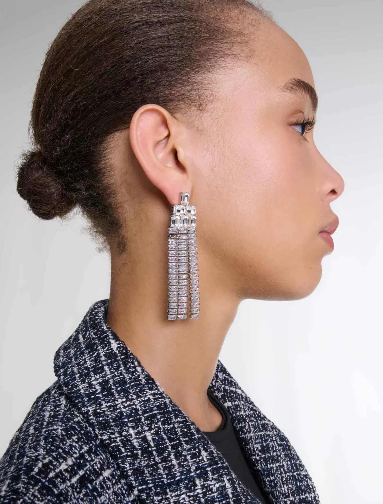 Boucles d'oreilles strass cascade-Maje Store