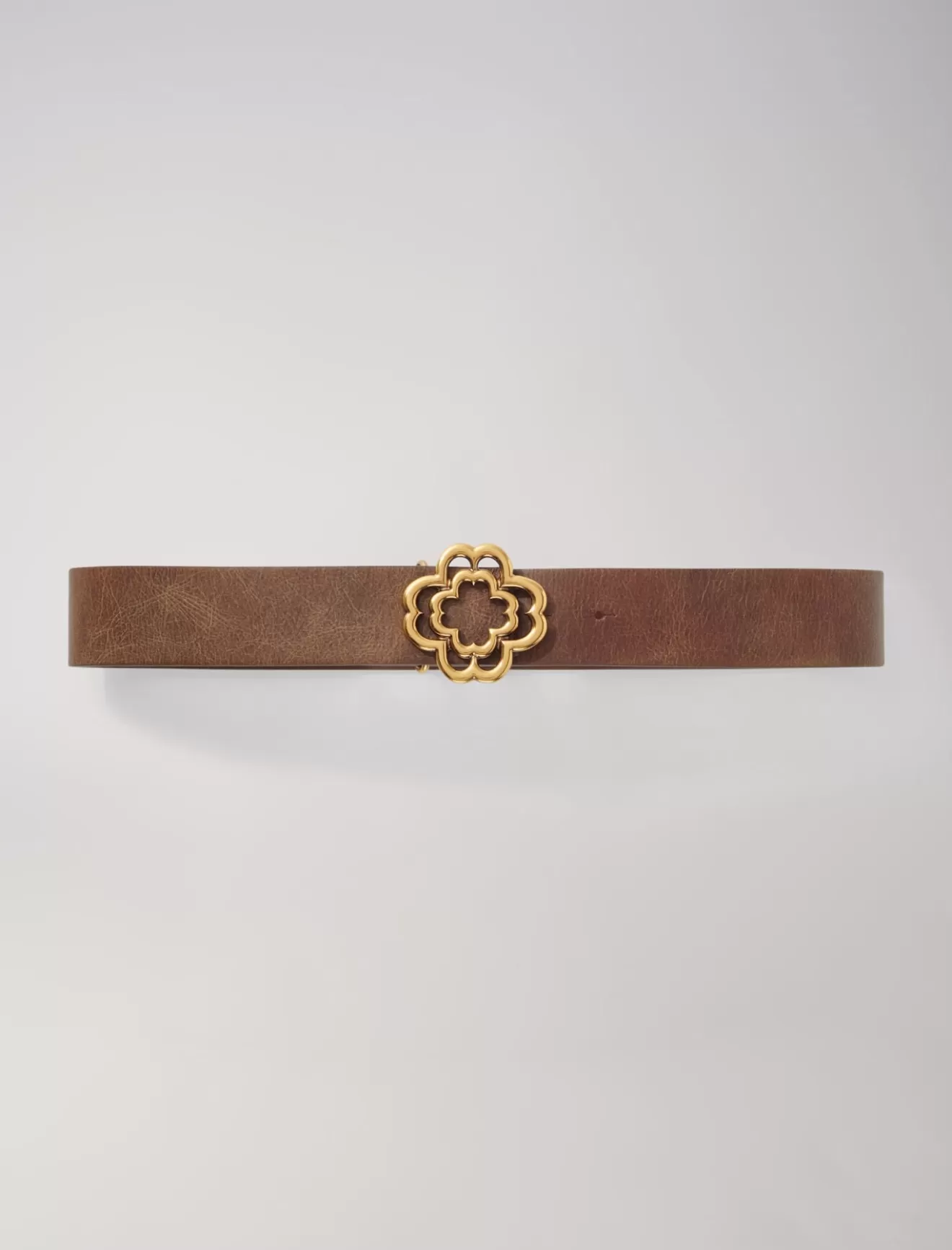 Ceinture en cuir vieilli Clover-Maje Best Sale