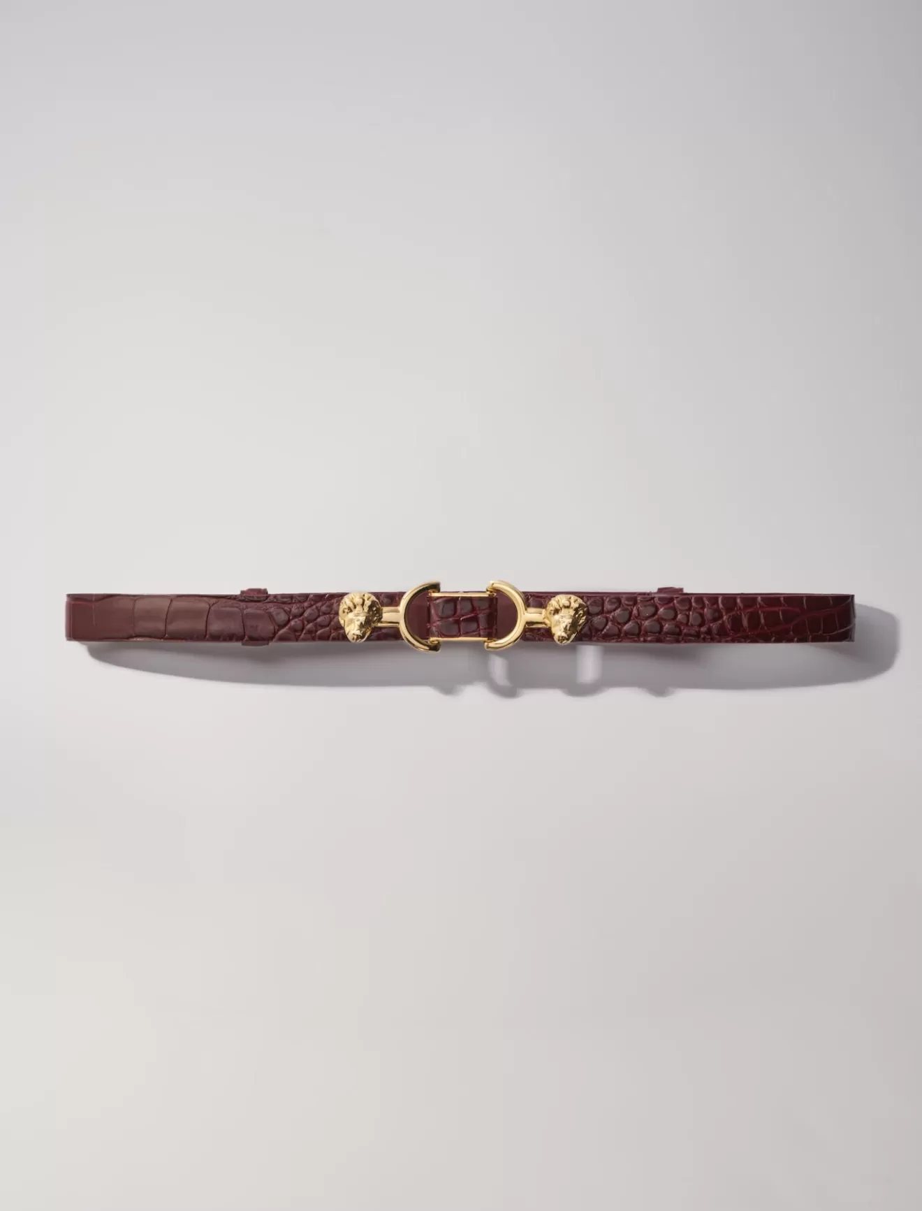 Ceinture fine en cuir à mors lion-Maje Flash Sale