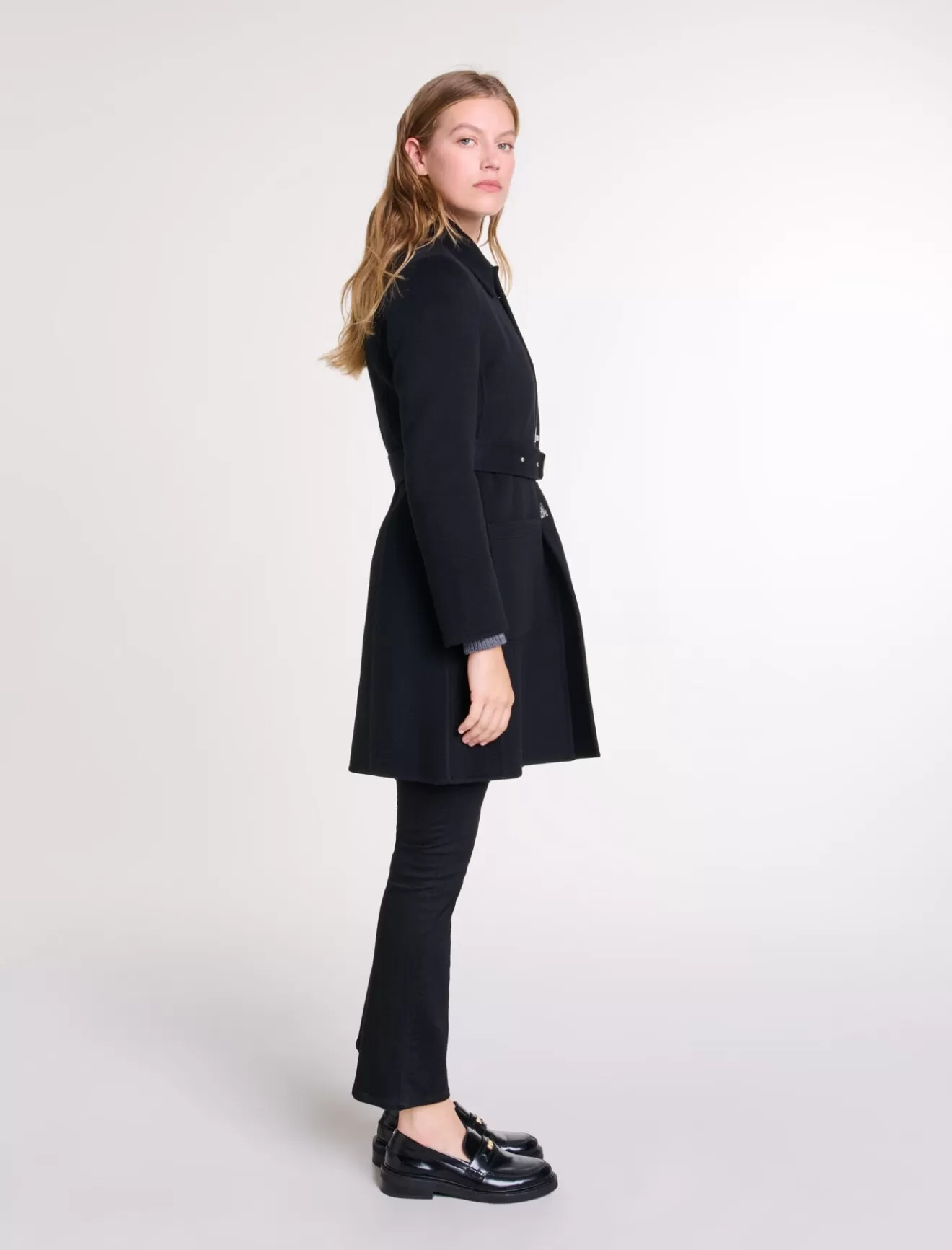 Manteau mi-long ceinturé-Maje Flash Sale