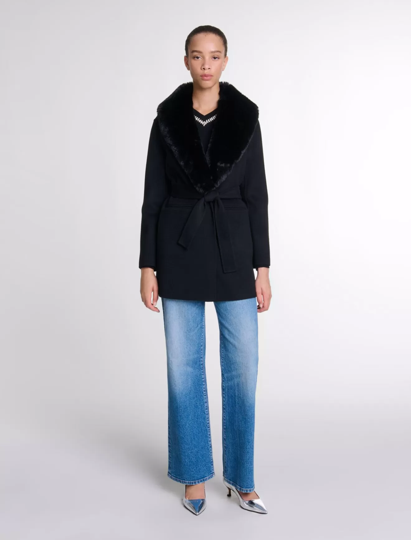 Manteau mi-long double face-Maje Fashion