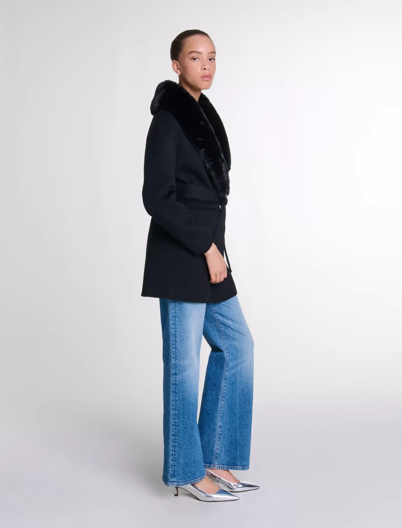 Manteau mi-long double face-Maje Fashion