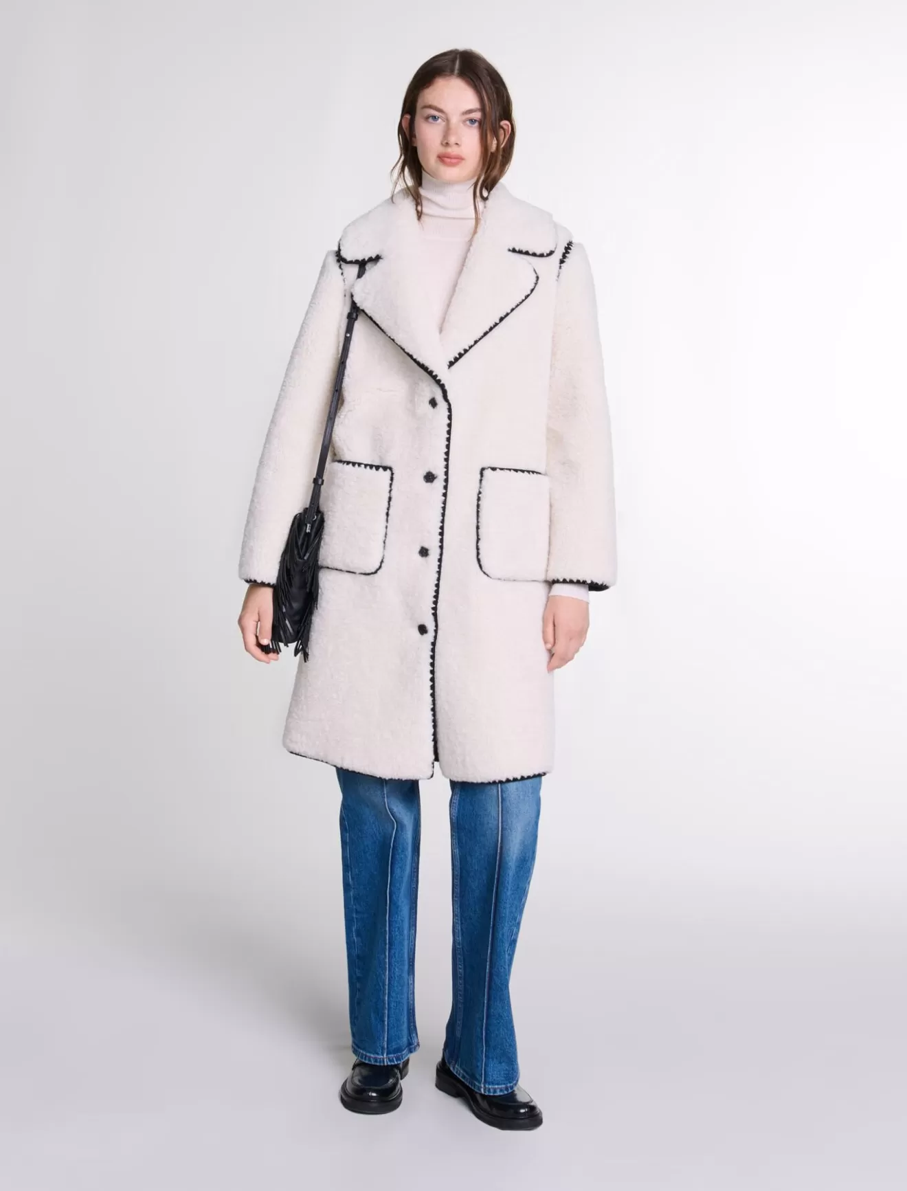 Manteau mi-long molletoné-Maje Store