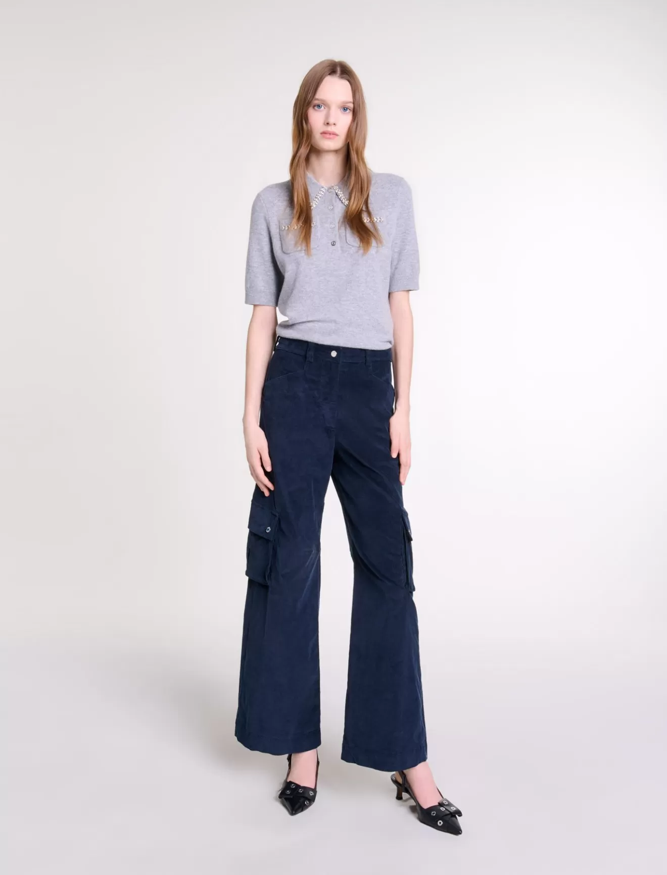 Pantalon cargo en velours-Maje Cheap