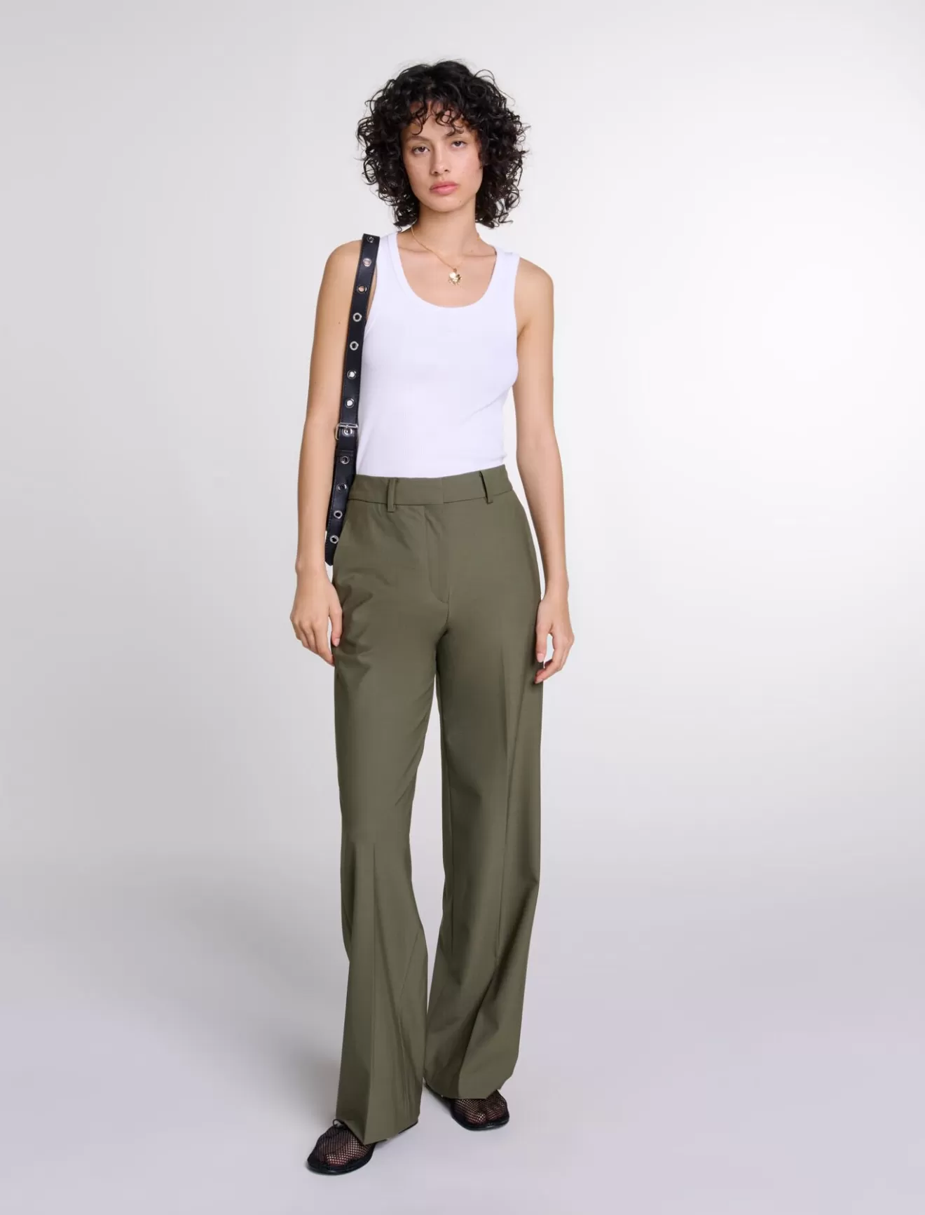 Pantalon de tailleur droit-Maje New