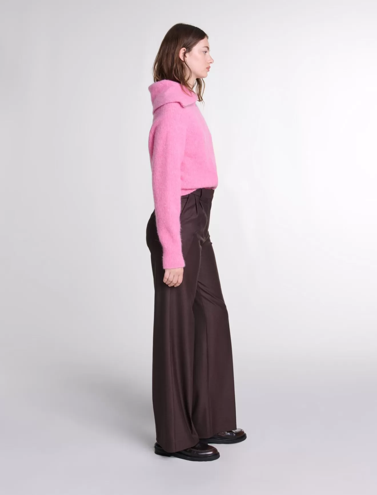 Pantalon de tailleur large-Maje Sale