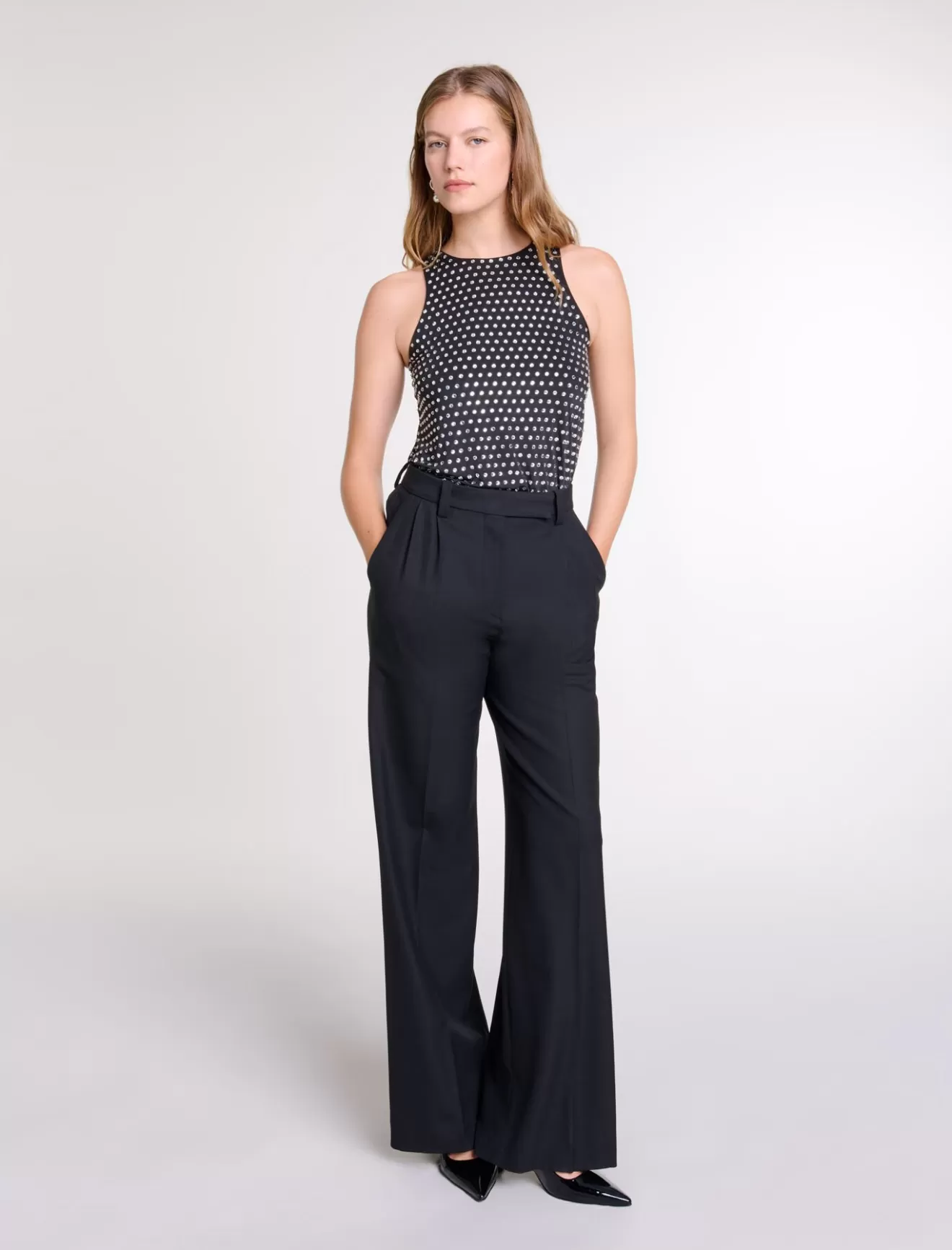 Pantalon large de costume-Maje Store