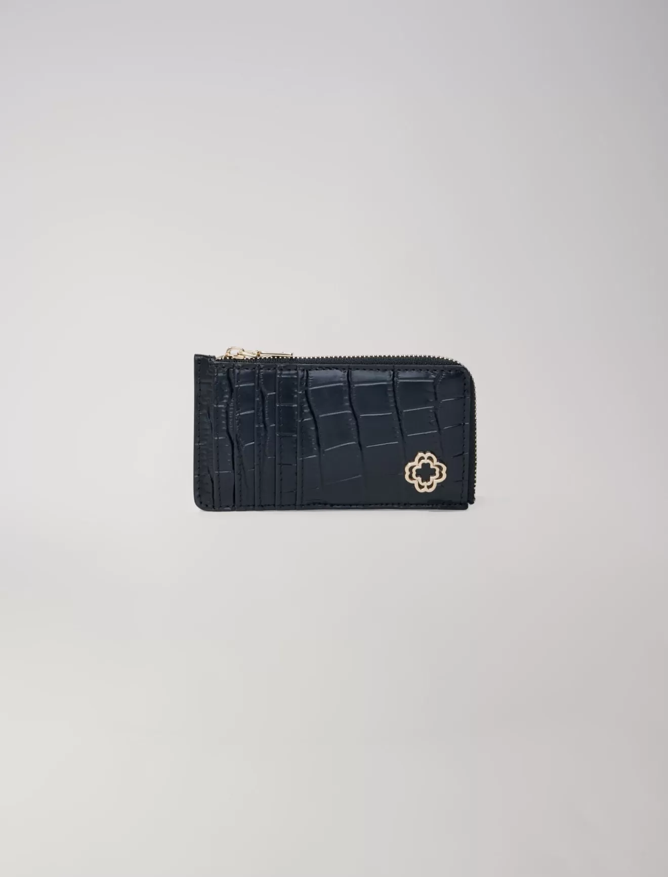 Porte-cartes en cuir effet croco-Maje Store