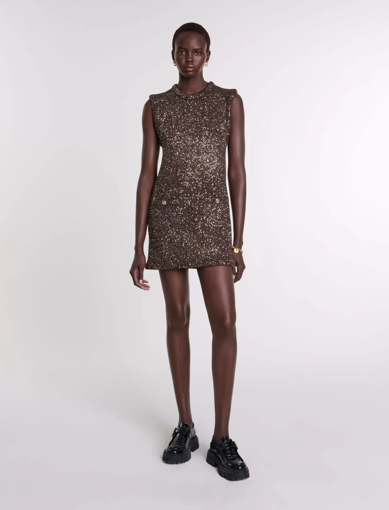 Robe courte à sequins-Maje Discount