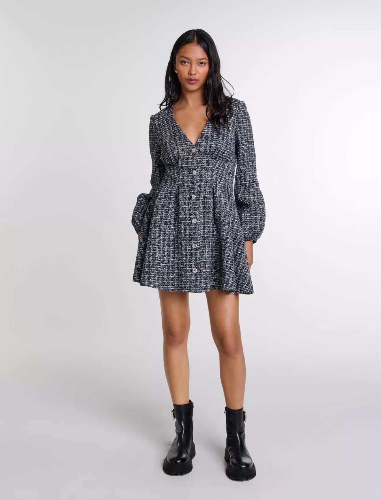 Robe courte en tweed-Maje Cheap