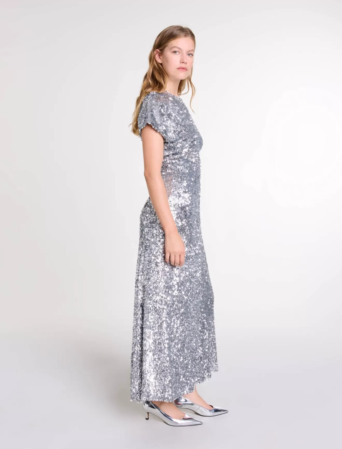 Robe longue en sequins-Maje Fashion