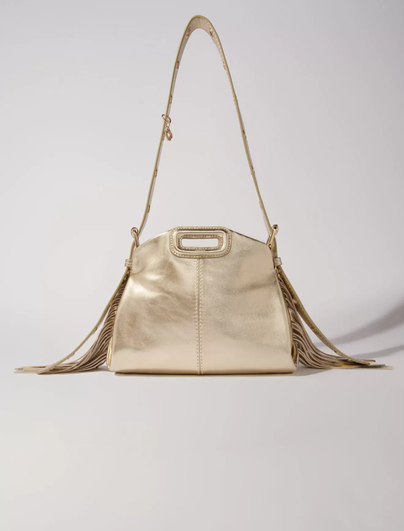 Sac Miss M Mini en cuir métal-Maje Discount