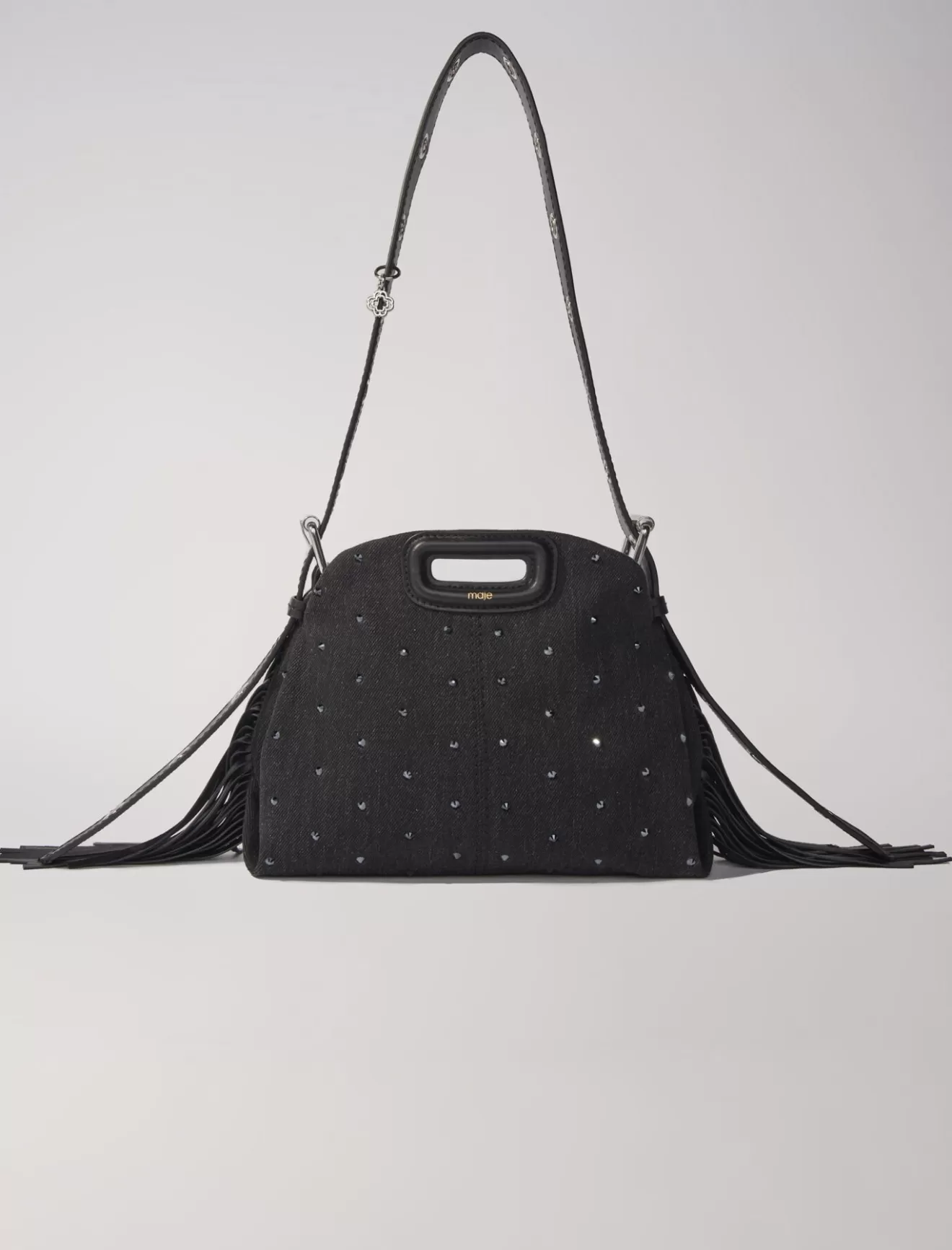 Sac Miss M Mini en denim à strass-Maje New