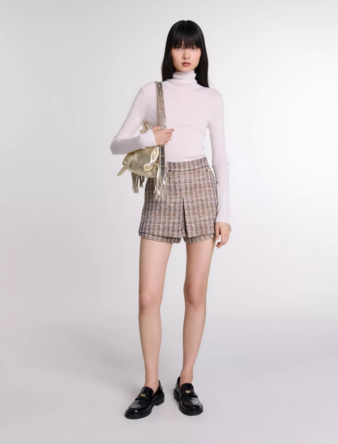 Short trompe l'œil en tweed-Maje New