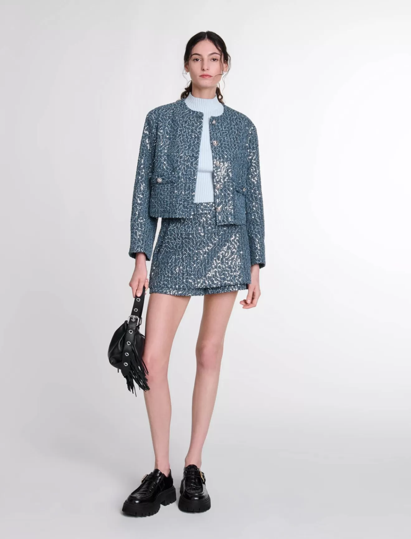 Veste en tweed ornée de sequins-Maje Best Sale